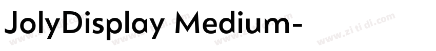 JolyDisplay Medium字体转换